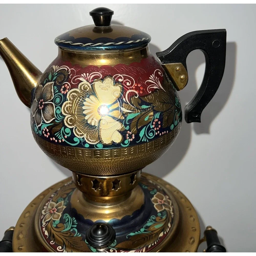 (17)Vtg 1990's Russian Electric Kettle/Tea Pot - Russian Samovar With Cord